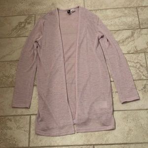 BRAND NEW! NEVER WORN! Pretty sheer lavender open front sweater (Size XS)